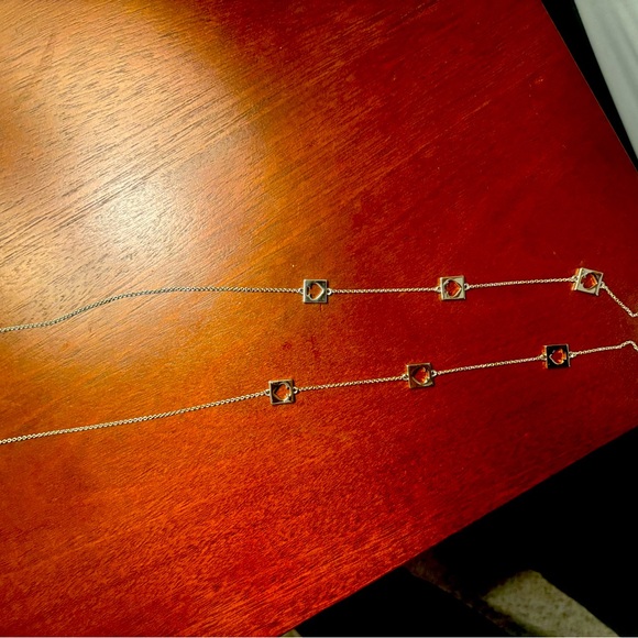 Like new Kate Spade cutout silver plated necklace; beautiful; perfect gift! - Picture 2 of 4